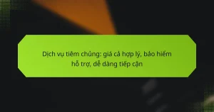 Dịch vụ tiêm chủng: giá cả hợp lý, bảo hiểm hỗ trợ, dễ dàng tiếp cận